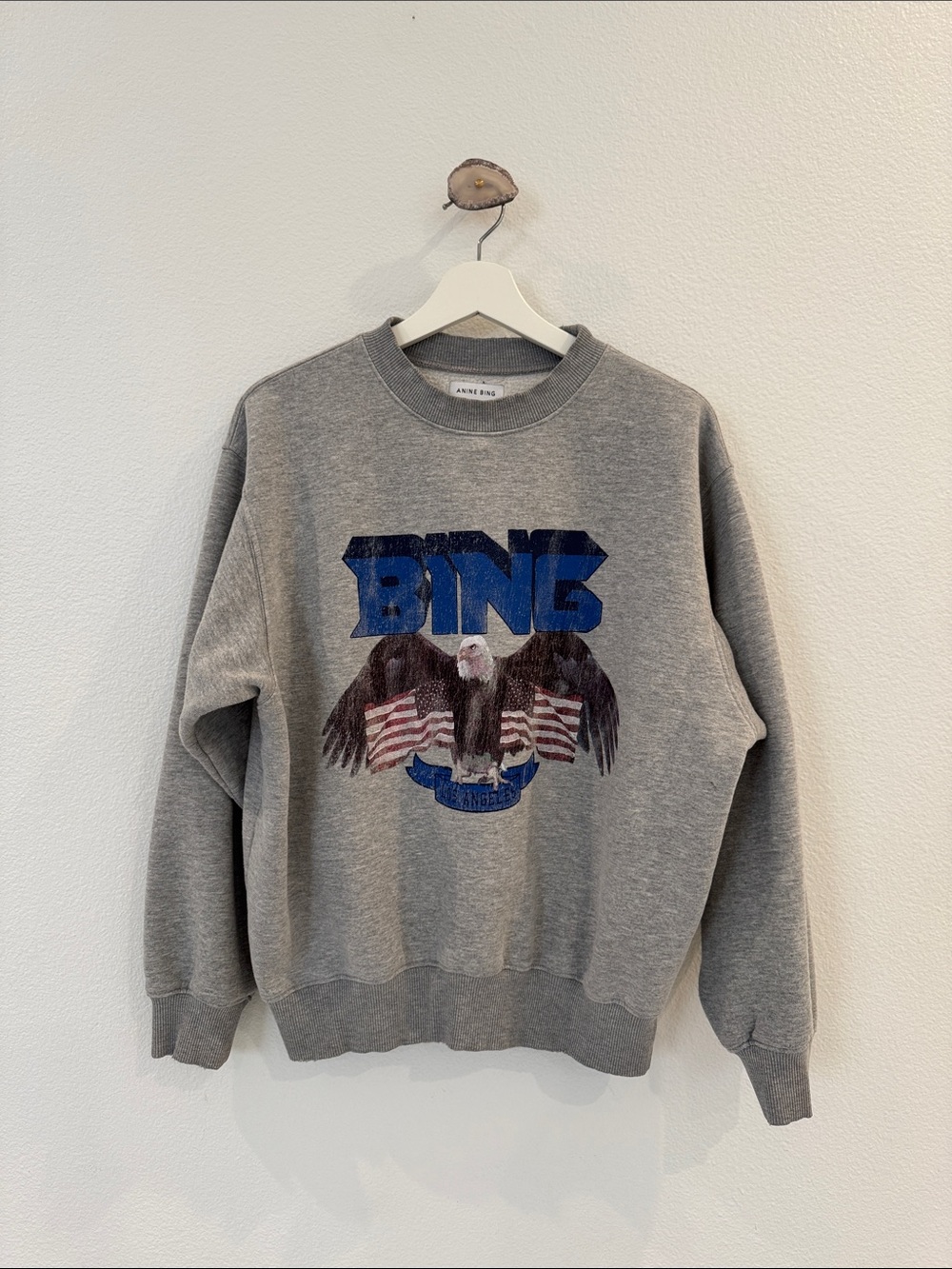 Rare ANINE BING vintage eagle American flag sweatshirt, 100% cotton size Medium
